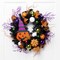 Northlight Glittered Jack-O-Lantern in Witch's Hat Artificial Halloween Wreath - 24" - Unlit